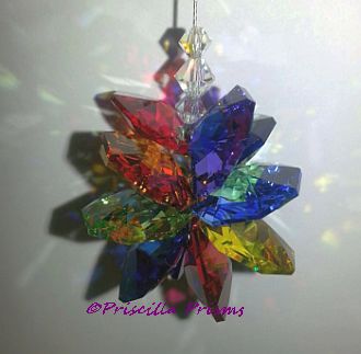 Swarovski rainbow crystal cluster